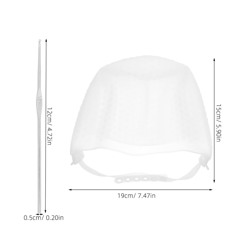 Reusable Silicone Hair Dye Cap with Hook for Precise Highlighting and Salon Hair Coloring Tool