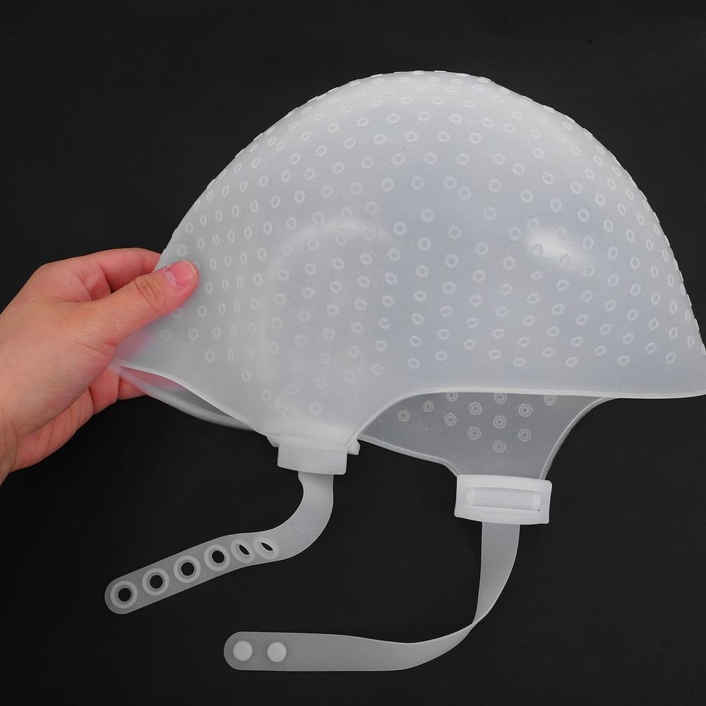 Reusable Silicone Hair Dye Cap with Hook for Precise Highlighting and Salon Hair Coloring Tool