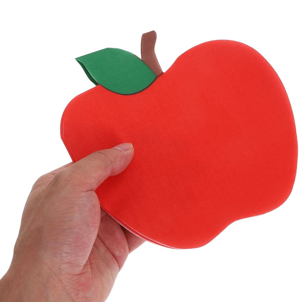 Red Apple Paper Napkins Unique Design for Back to School Party Use 100Pcs