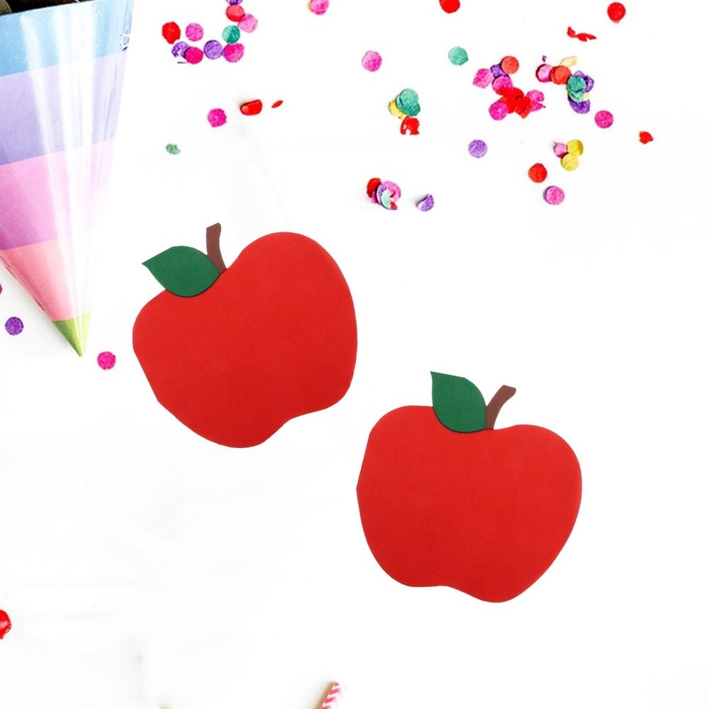 Red Apple Paper Napkins Unique Design for Back to School Party Use 100Pcs