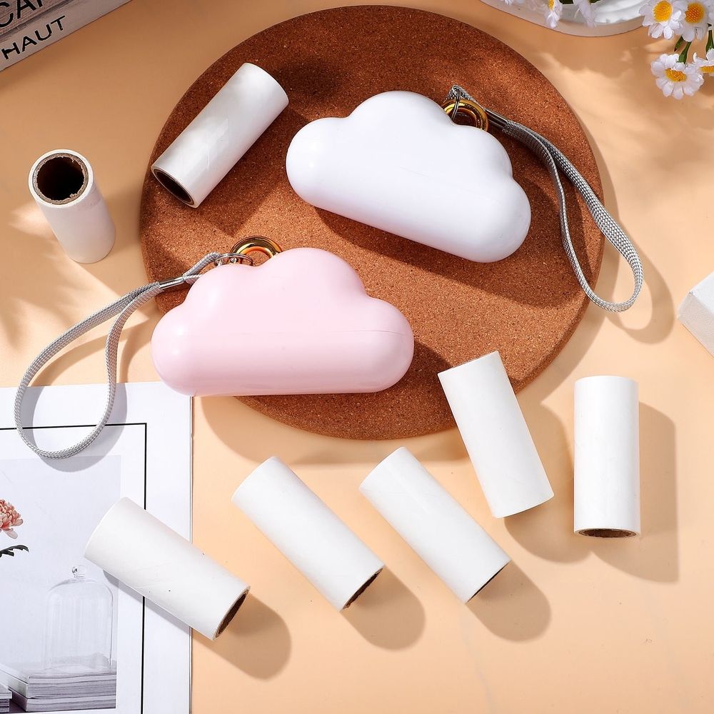 2Pcs Lint Roller Pet Hair Remover with Cover for Clothes and Upholstery