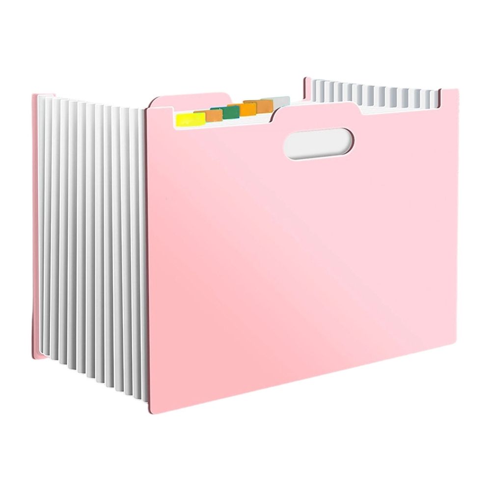 Expanding File Folder 4 Set, 13 Pockets Accordion Document Organizer for Home School, Accordion Folder, Document Organizer, Pink, Blue, Beige, Green
