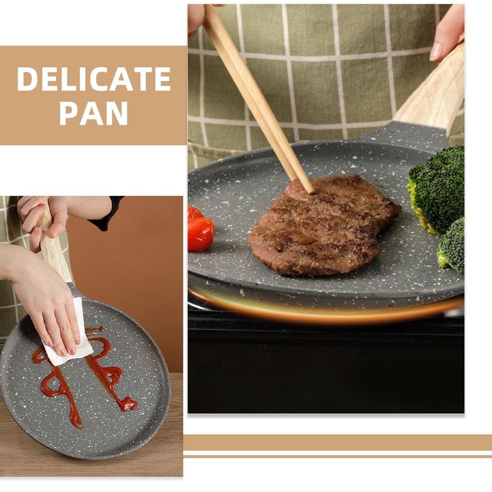 Nonstick Crepe Pancake Pan Set with Multi-Color Design, Cookware for Easy Flipping and Even Cooking