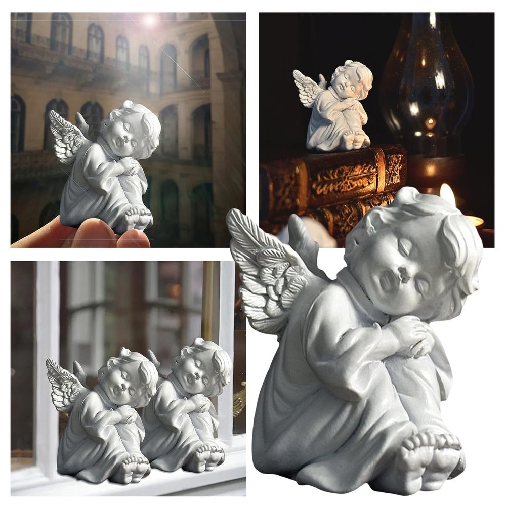 Ornaments Angel Resin Garden Statue Figurine Fairy Angel Sculpture Home Decoration Desk Accessories