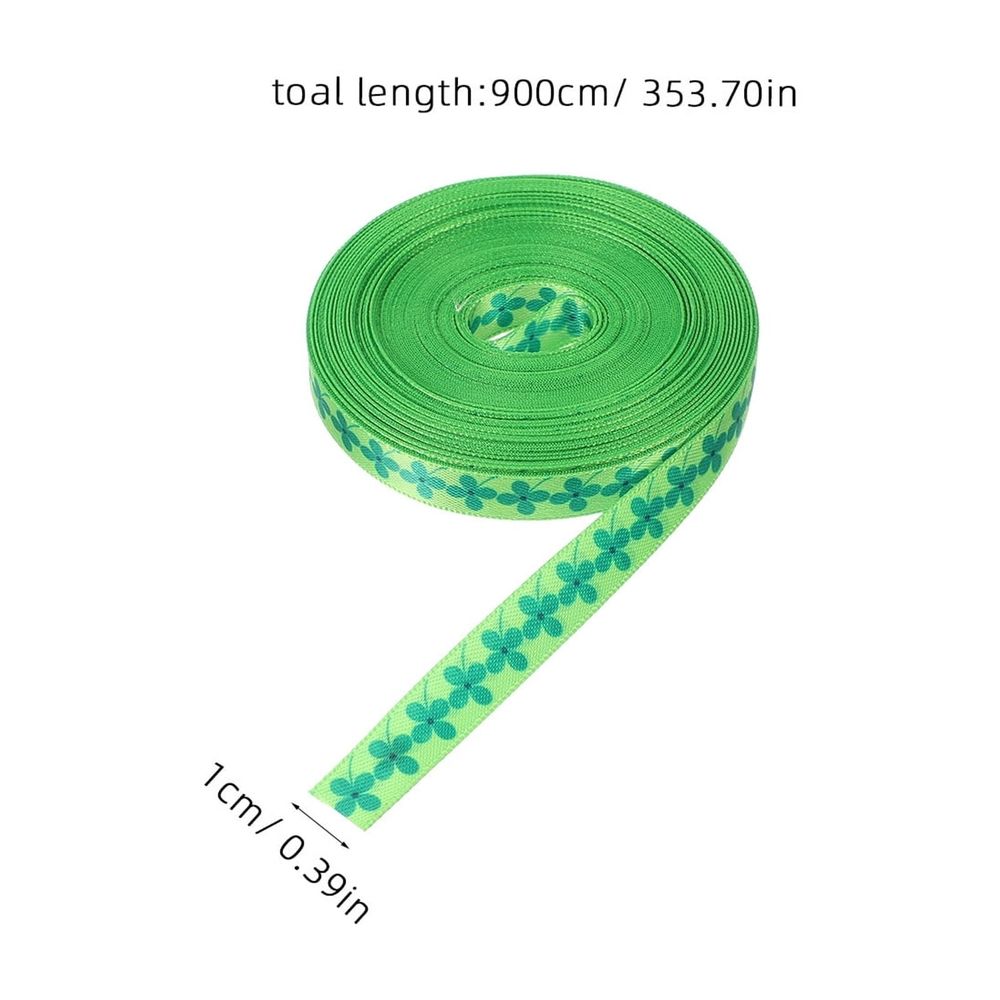1 Roll Green Silk Ribbon for Lovely Package Wrapping and Delicate Box Tying