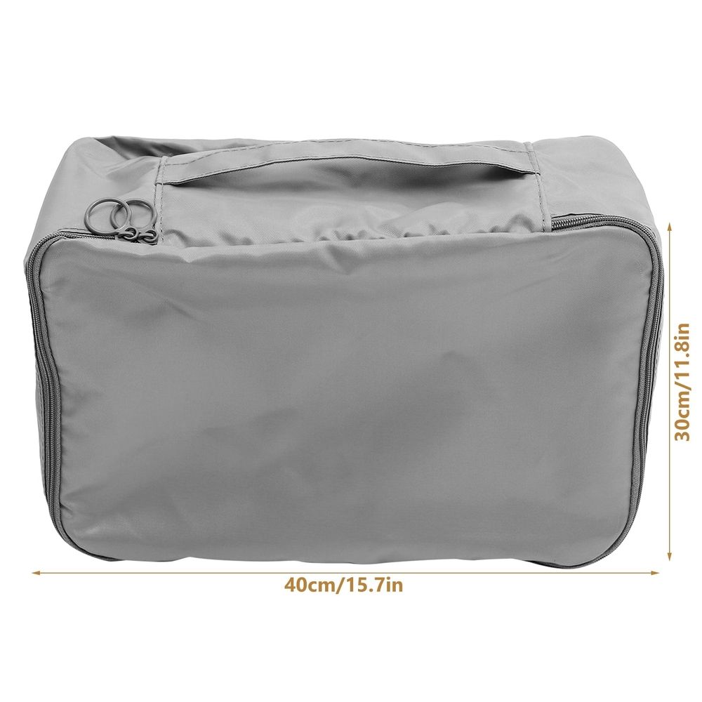 8-Piece Grey Travel Packing Organizers Set with Compression Bags for Efficient Luggage Storage