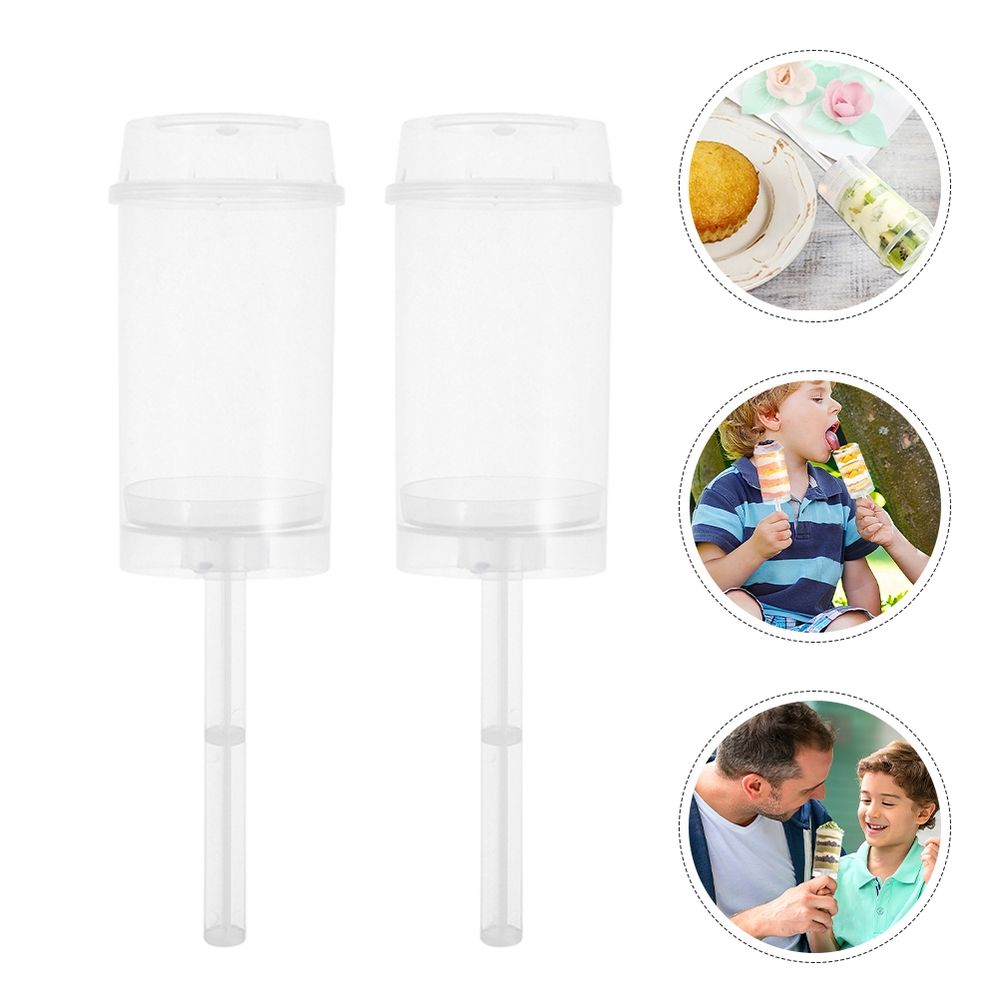 Cake Containers 60-Pack Portable PP Material Dessert Holders 6.88 x 1.97 x 1.97 Inches