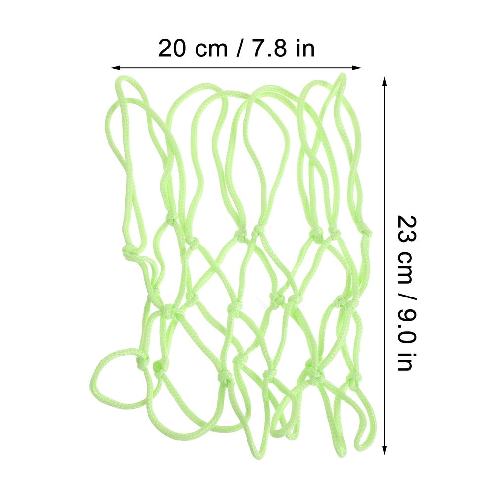 Green Nylon Basketball Net, Easy Install Replacement Hoop Net for Indoor and Outdoor Sports Use
