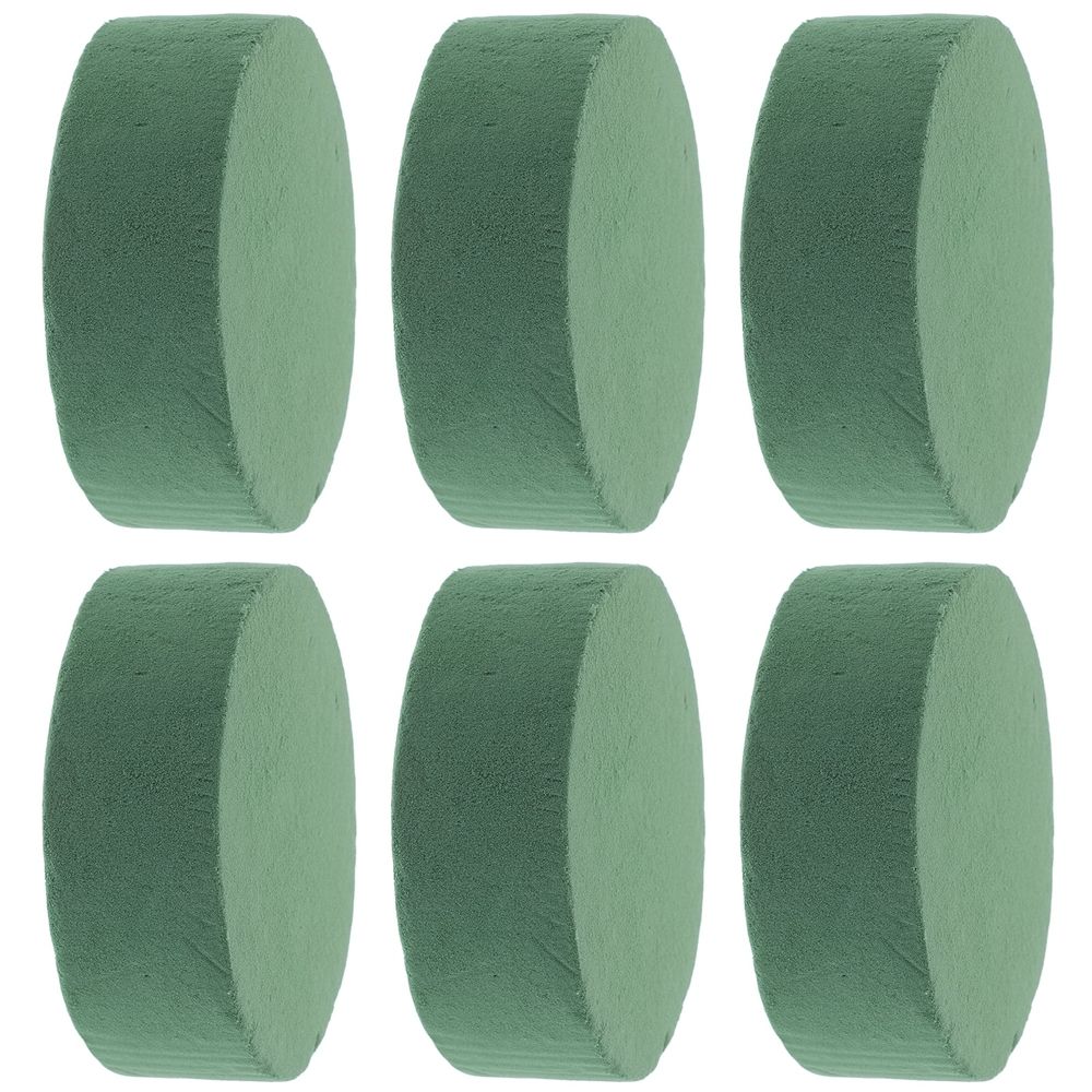 Green Floral Foam Blocks for Flower Arrangements, 6 Pieces, Professional Florist Mud Supply