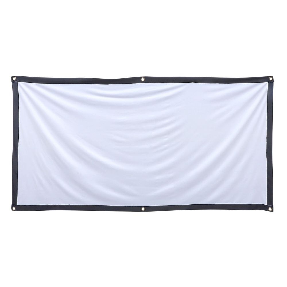 Roll Up Projector Screen Grey Foldable Projection 1 Set