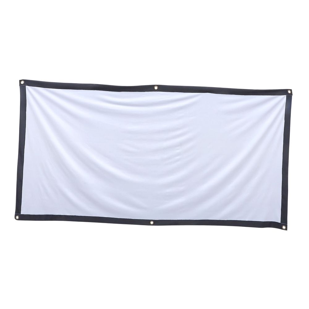 Roll Up Projector Screen Grey Foldable Projection 1 Set