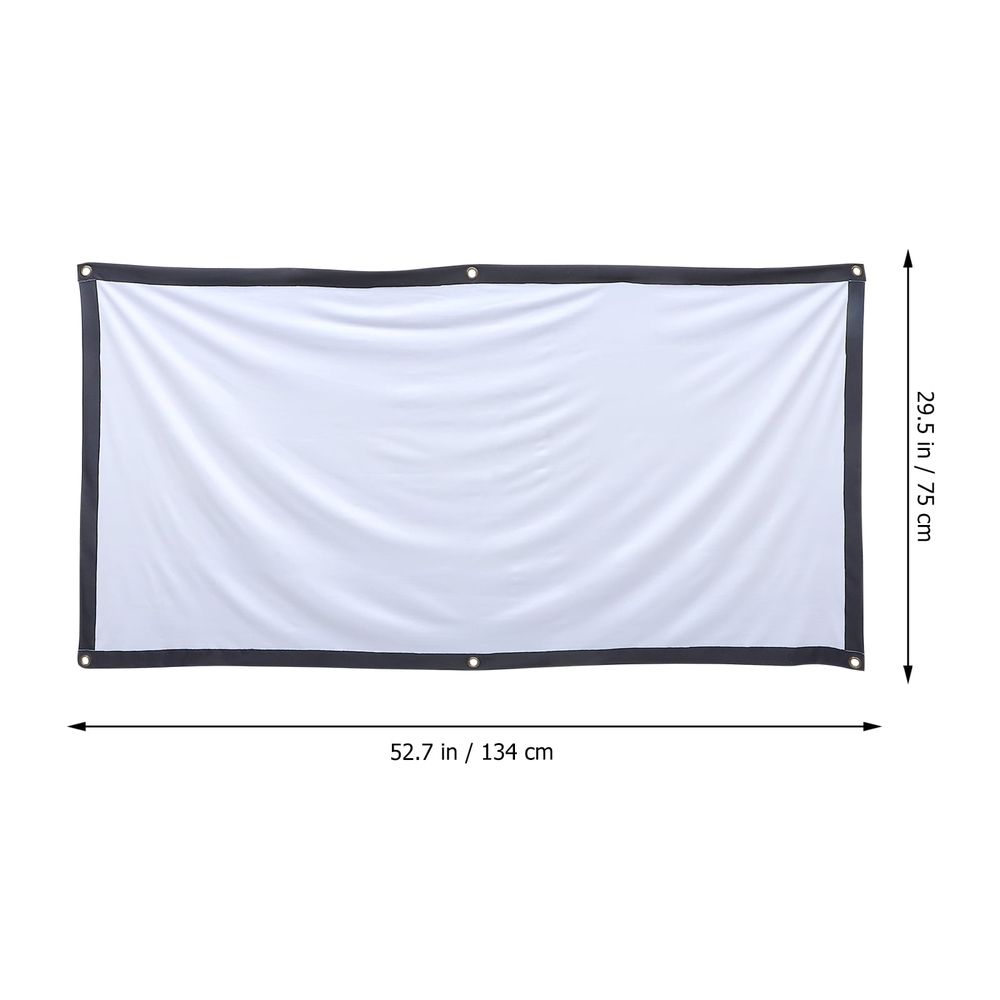 Roll Up Projector Screen Grey Foldable Projection 1 Set