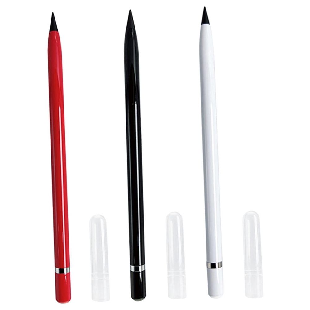 3-Pack Inkless Everlasting Pencils in Multiple Colors for Drawing, Sketching, Writing, and Art Projects
