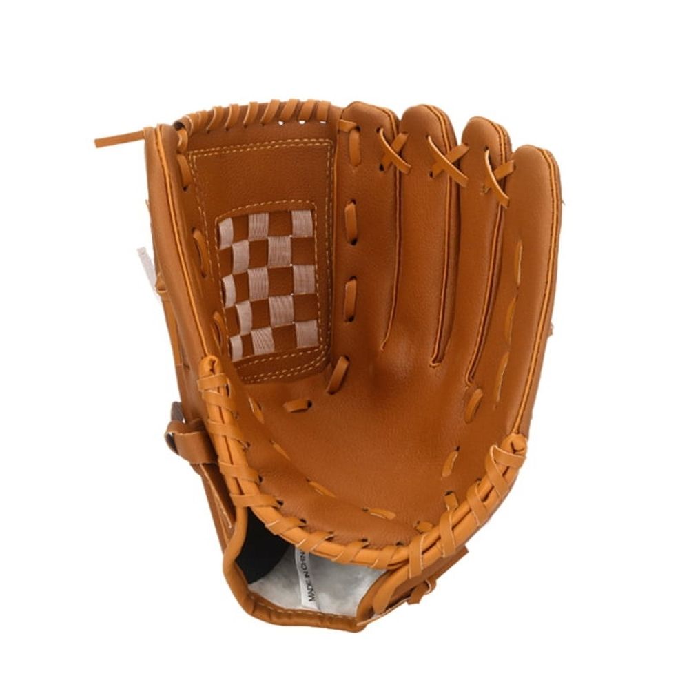 Outdoor Sports Left Hand Training Practice Softball Baseball Gloves Pitcher Hand Players Pocket Glove 10.5Inch Brown