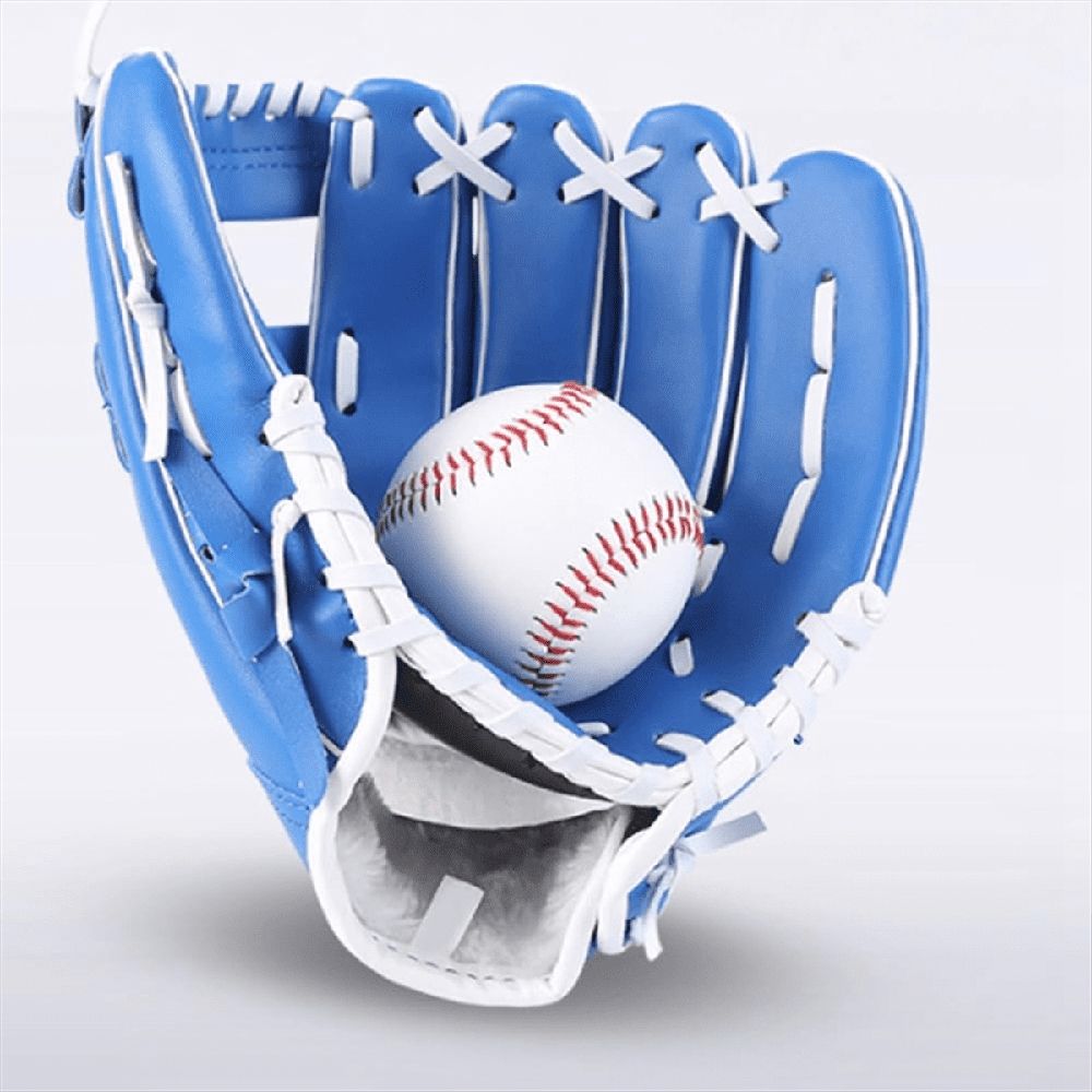 Outdoor Sports Left Hand Training Practice Softball Baseball Gloves Pitcher Hand Players Pocket Glove 11.5Inch Blue