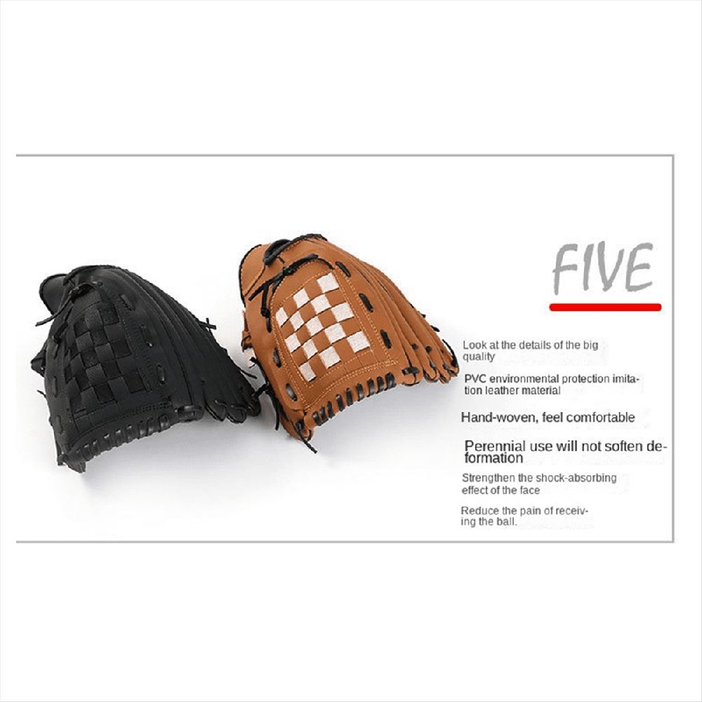 10.5 Inch Baseball Gloves Fielding Gloves Professional Baseball and Softball PU Catching Gloves Pink