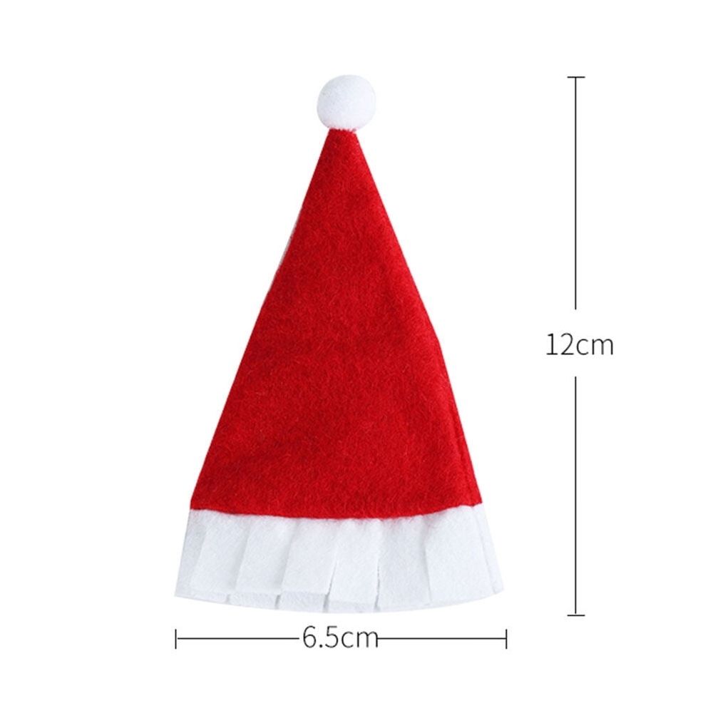 Santa Hat Wine Glass Covers for Christmas Decor and Favors Assorted Colors 20Pcs
