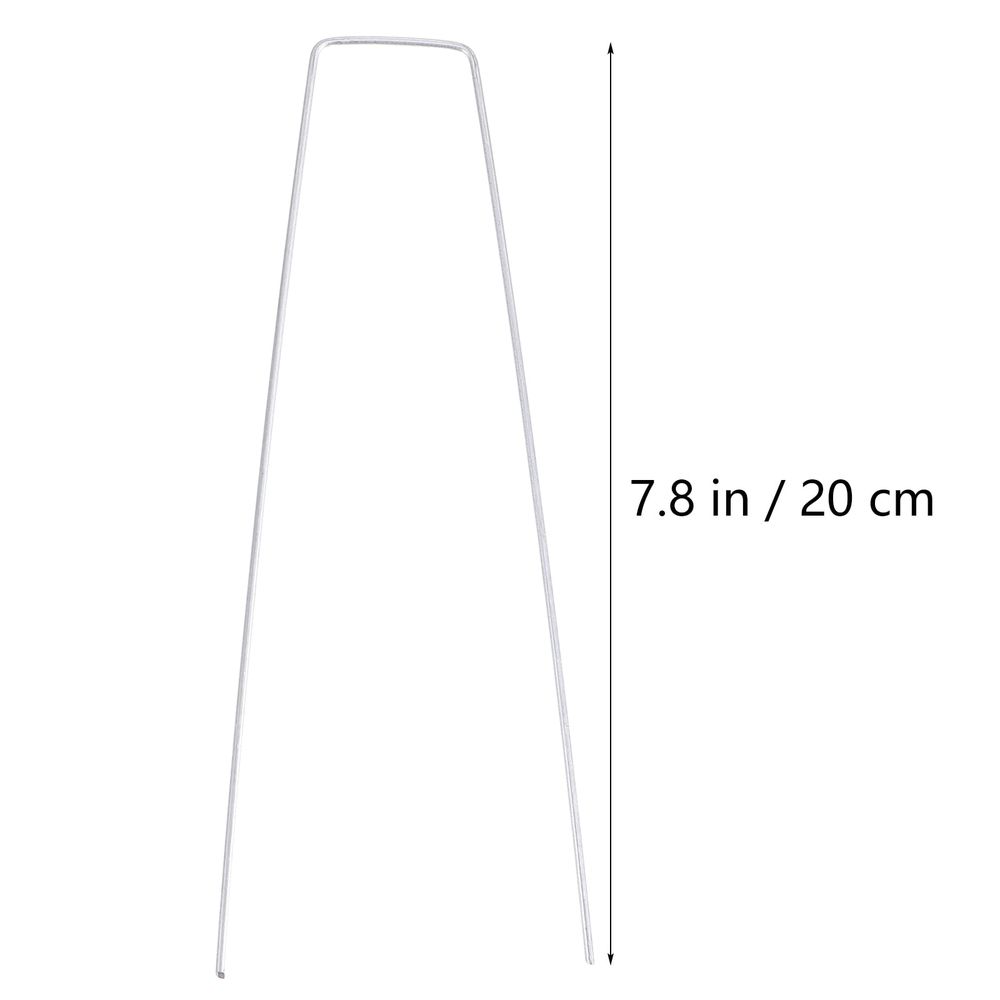 100pcs U-shape Ground Nails Fixing Nails Lawn Nails Garden Ground Lawn Turf Peg