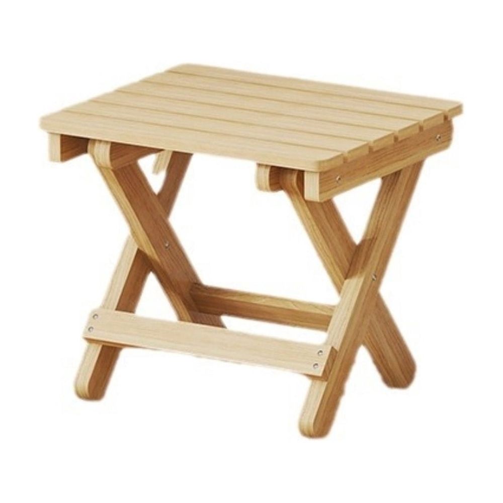 Solid Wood Folding Stool, Foldable Wooden Stool Portable for Camping and Garden, Lightweight Compact Seat for Home Outdoor Travel