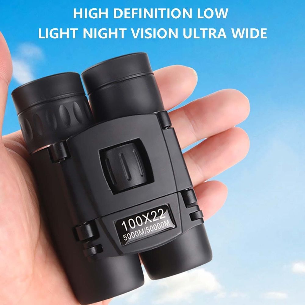 Compact Binoculars, Small Pocket Binoculars Clear View, Lightweight Foldable, for Bird Watching Opera Hiking Hunting Travel Concert