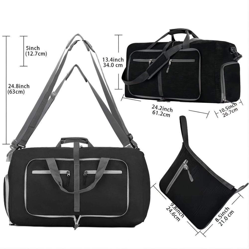 Travel Luggage Bag for Men Foldable Travel Luggage Bag with Shoe Compartment Travel Bag for Men and Women