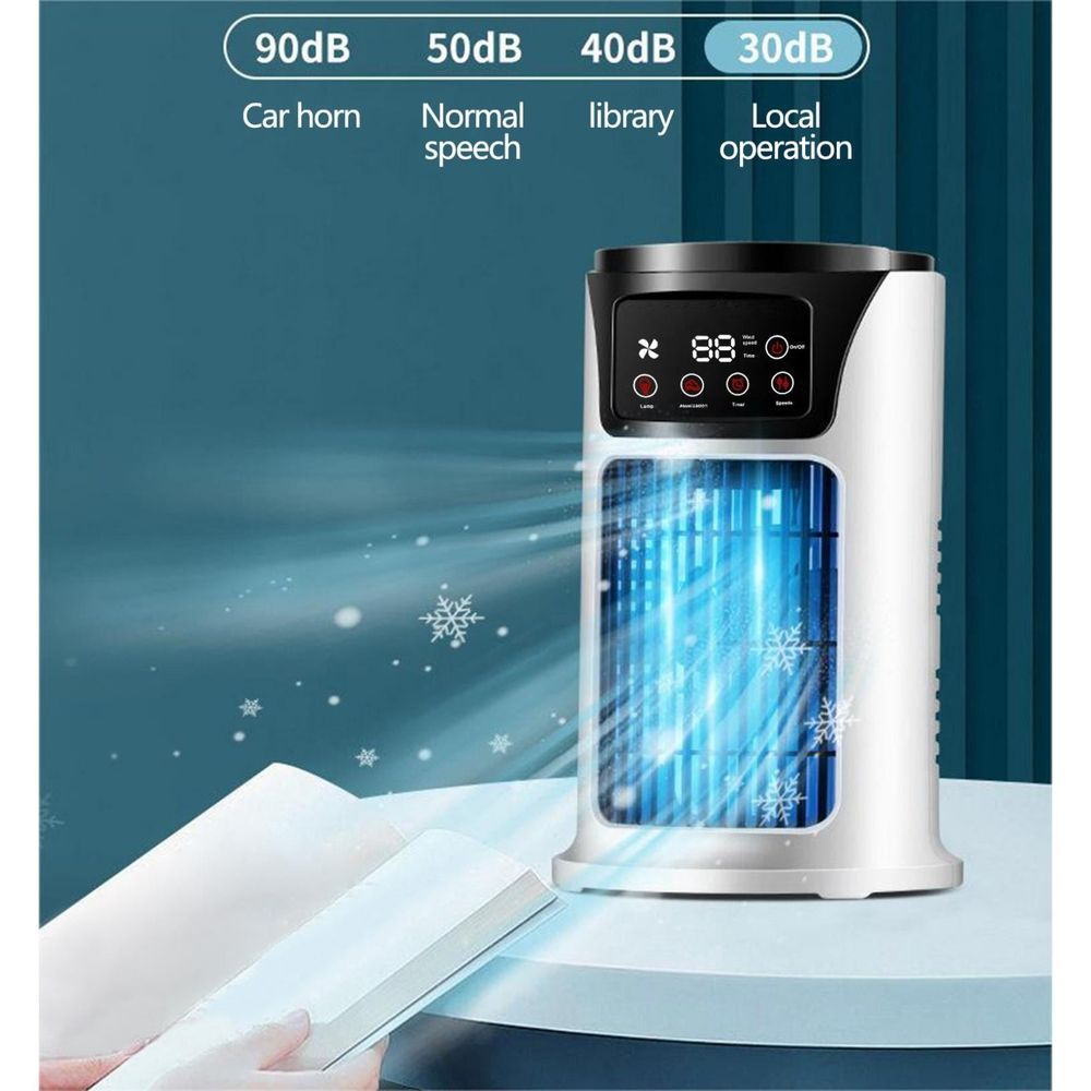 Portable Air Conditioner, Personal Evaporative Air Cooler with 5 Wind Speeds, Touch Screen Mini AC Unit Fan for Room, Desk, Tent, Bedroom, Car, RV, and Camping
