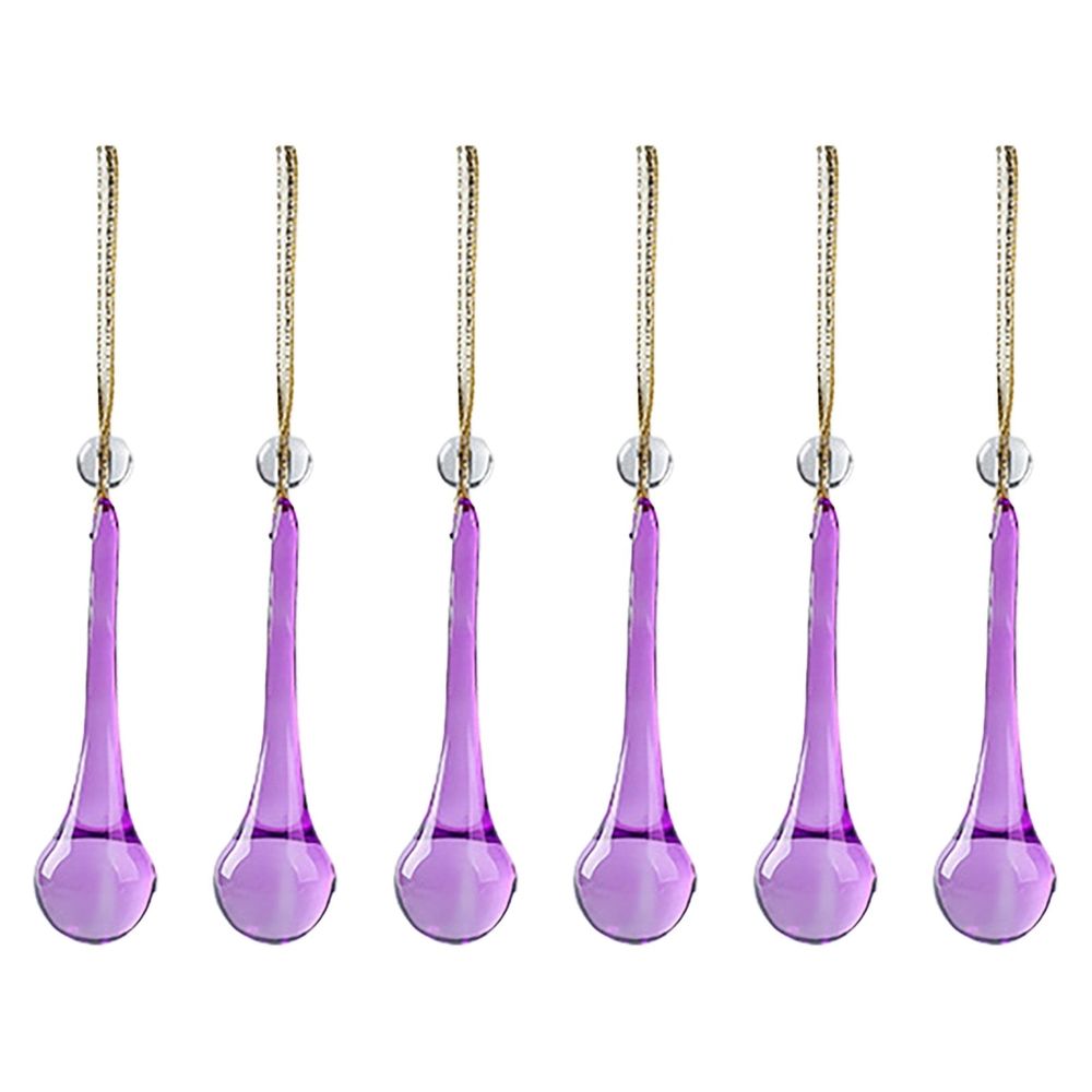 Glass Raindrop Christmas Ornaments Crystal Teardrop Hanging Ornaments Clear Chandelier Drop Pendant Decorations for Christmas Tree Winter New Year Party Supplies Home Decor \ufeff