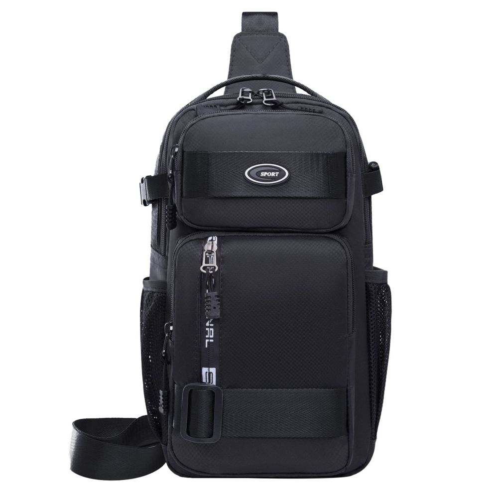 EDC Sling Bag Crossbody Backpack Sport Bag Pack Chest Shoulder Bag for Men One Strap Motorcycle for Hiking Walking Biking Travel Cycling with USB Charger Port