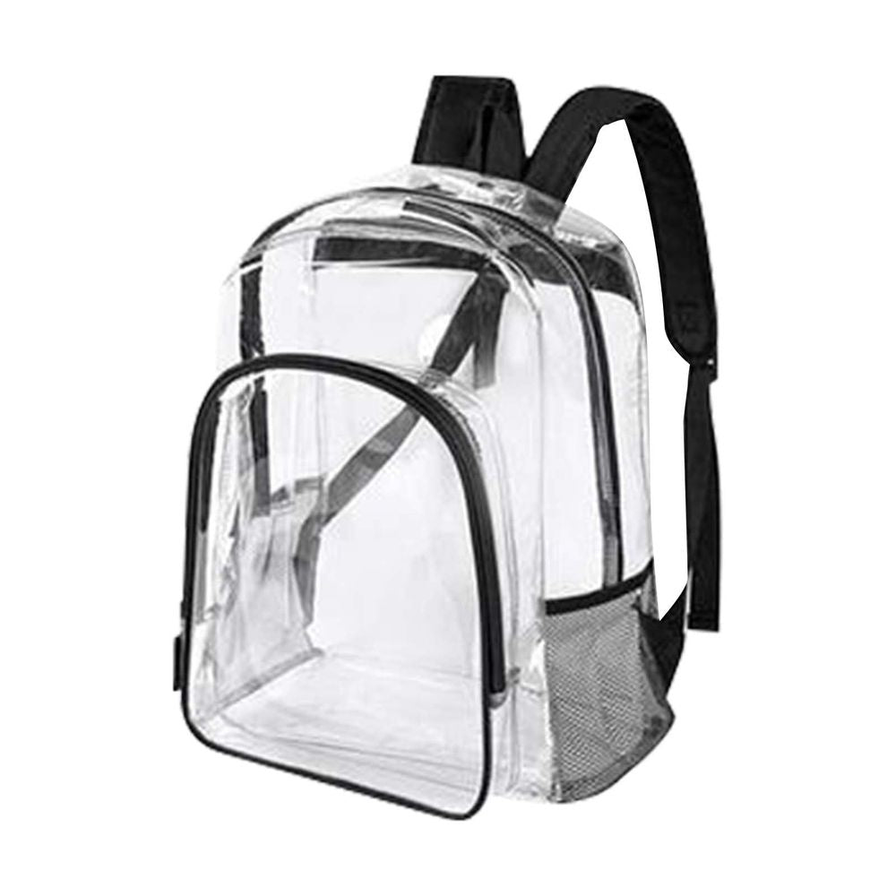 Clear Backpack,Large Transparent Backpack,Waterproof PVC Transparent Backpacks Clear Book Bag, for Work,Stadium,Travel,Security,Festival,College,Black