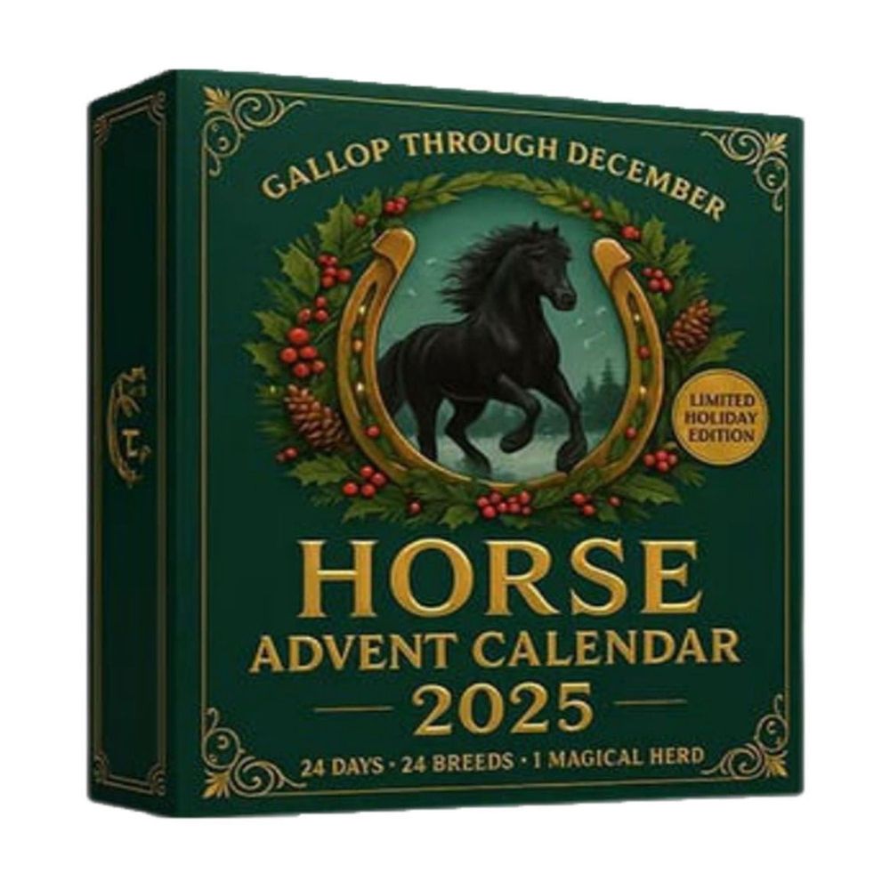 Horse Advent Calendar with 24 Acrylic Equine Ornaments Christmas Countdown Decor for Equestrian Lovers Tree Decorations Clearance