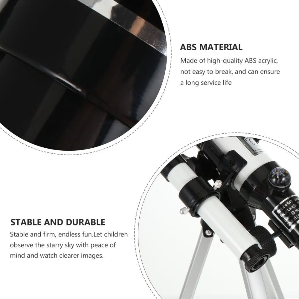 Telescope for Kids Beginners Adults,Aperture Refractor Telescopes for Astronomy Beginners,Portable Travel Telescope with Tripod,Astronomy Gifts for Kids Silver