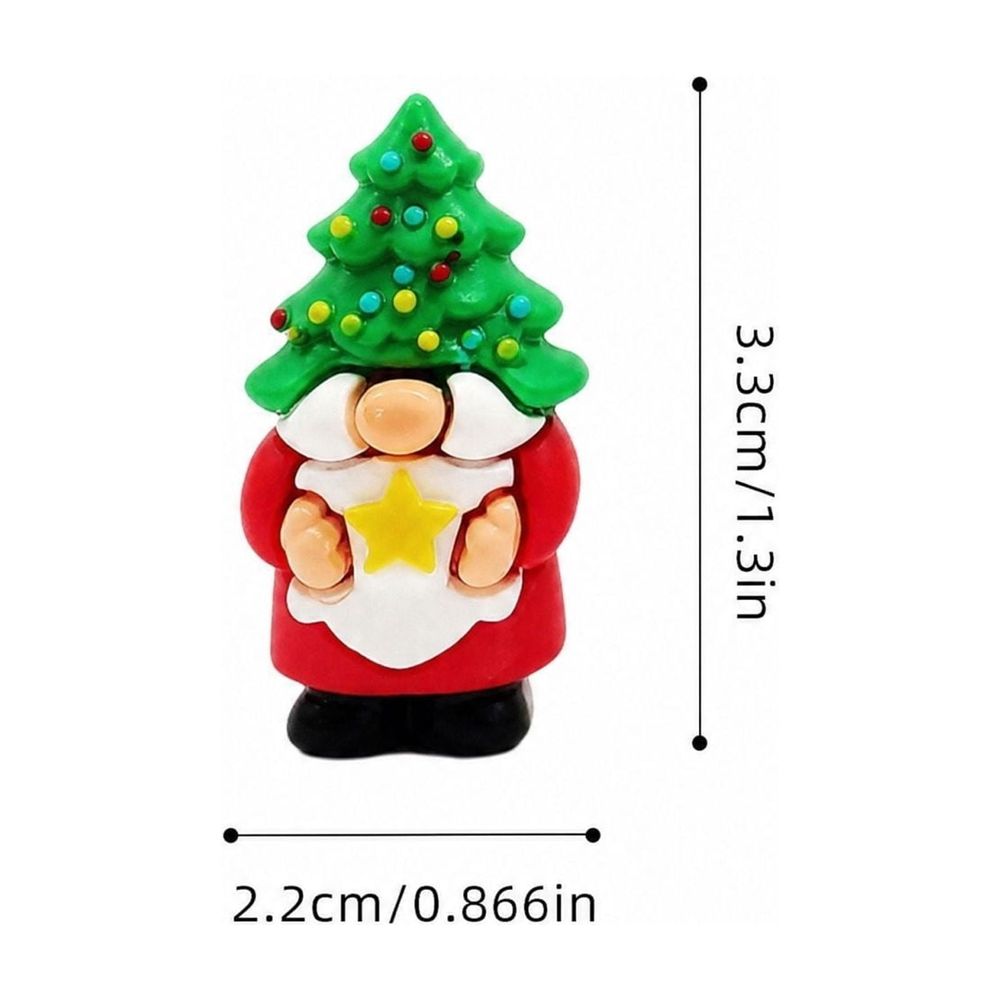 36Pcs Mini Christmas Gnome Figurines, PVC Holiday Miniature Ornaments with 3 Hat Styles, Tiny Shelf Sitters, Tabletop Decor for Party Favors, Winter Centerpieces and Advent Calendar Fillers