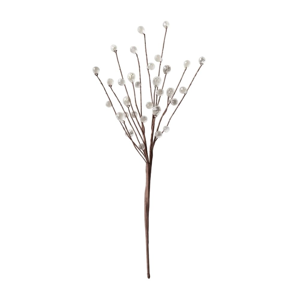 Crystal Christmas Tree Picks, 8 Pack 11.8 Inch Clear Acrylic Bead Branch Sprays, Bendable Stems Sparkling Berry Ornaments for Christmas Tree, Wreath, Centerpiece Winter Holiday Home Decor
