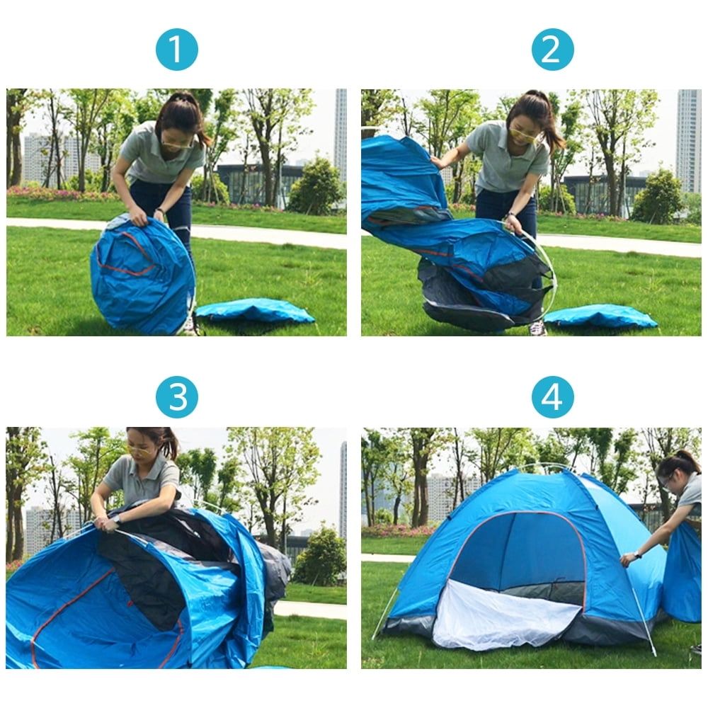 Instant Automatic Pop up Camping Tent for 1-2 Persons Portable Waterproof UVA Protection Perfect for Beach Outdoor Traveling Hiking Camping Hunting Fishing