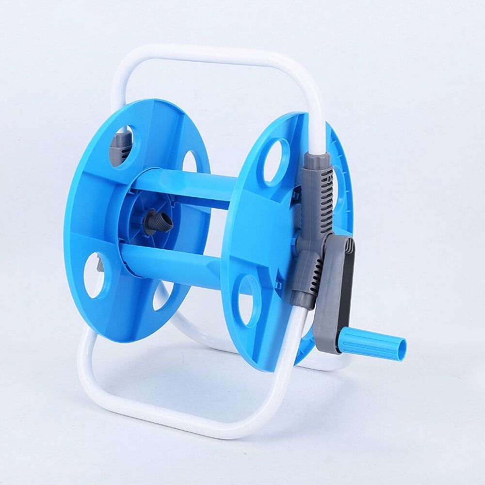 Portable Garden Water Hose Reel Cart with Storage Rack and Holder for Easy Hose Management