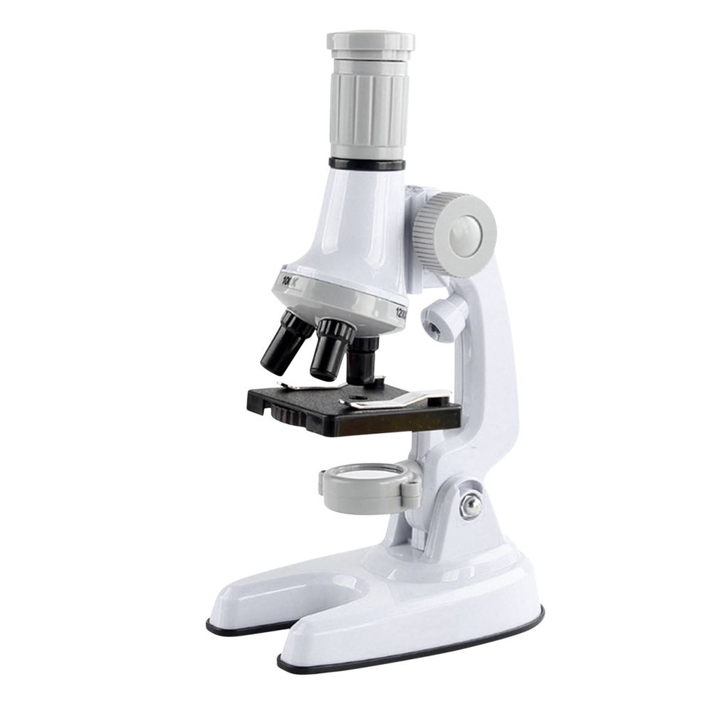 Microscope Science Kit - 100X-1200X Magnification with LED & Specimen Tools, 5.1 x 3.1 x 9.1in(White)
