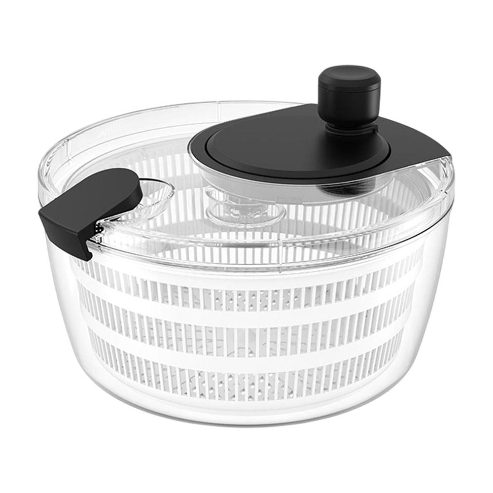 4.2 Quarts Large Capacity Manual Salad Spinner, Kitchen Vegetable and Fruit Dryer, Hand-Powered Dehydrator, BPA-Free