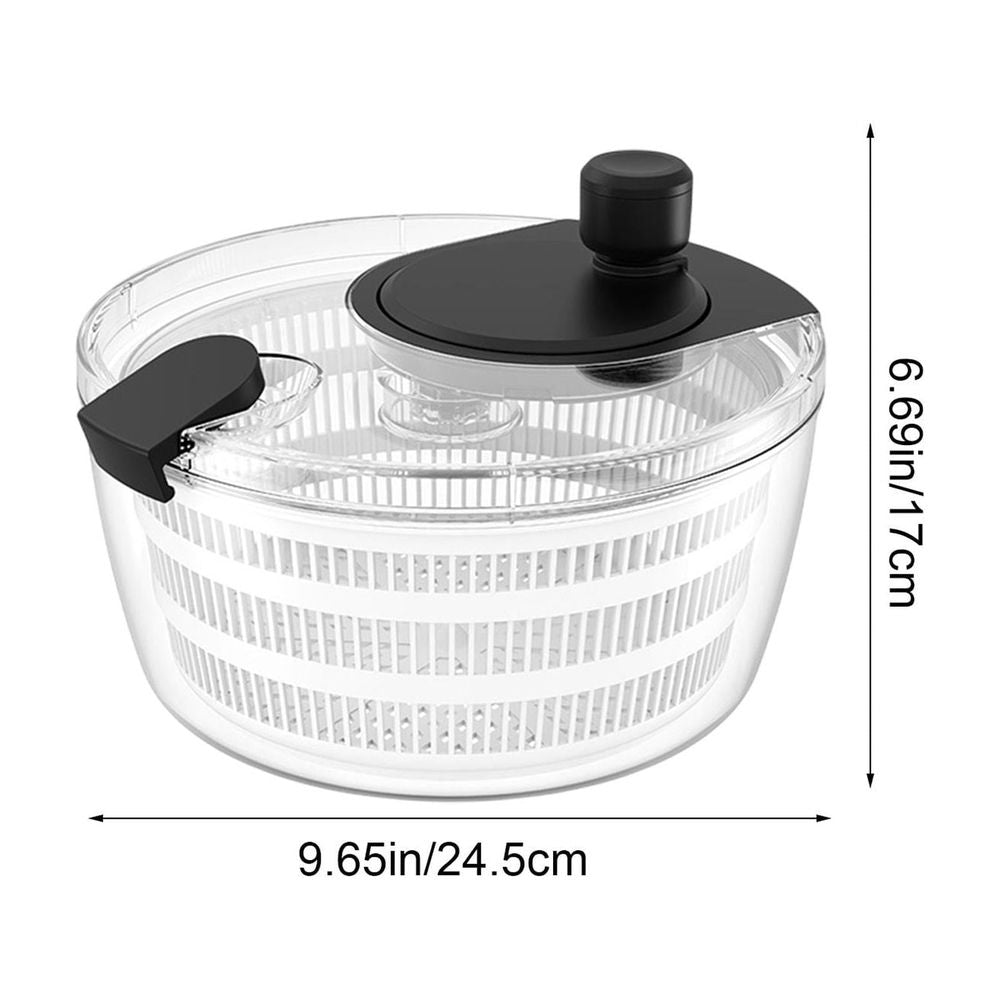 4.2 Quarts Large Capacity Manual Salad Spinner, Kitchen Vegetable and Fruit Dryer, Hand-Powered Dehydrator, BPA-Free