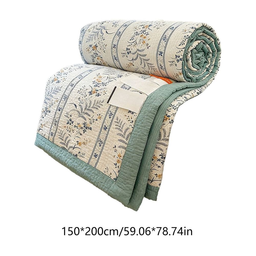Brighten Up Summer Quilt for Room - Lightweight Breathable Throw - Washable Cotton Blanket to Add Color to Living Space