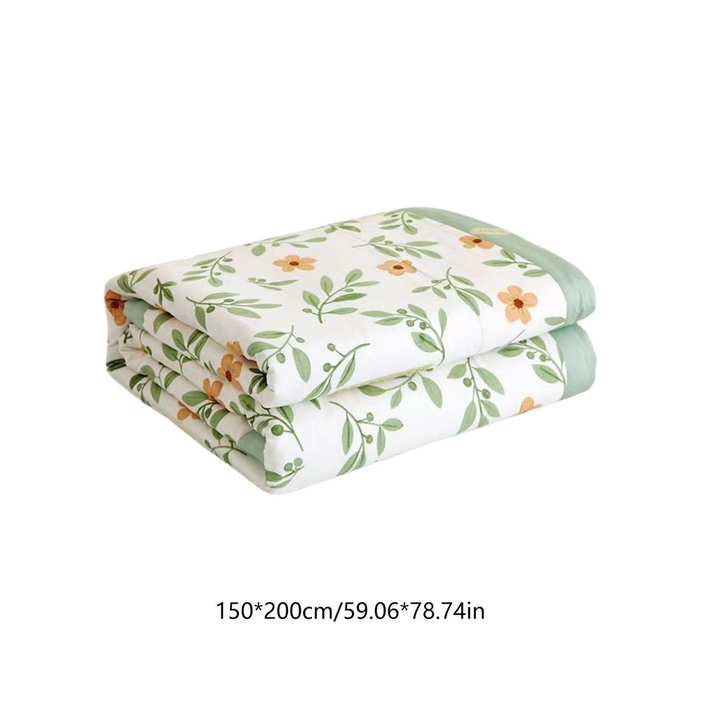 Dorm Room Summer Quilt for Students - Lightweight Breathable Bed Cover - Washable Cotton Quilt for Campus Living and Sleep