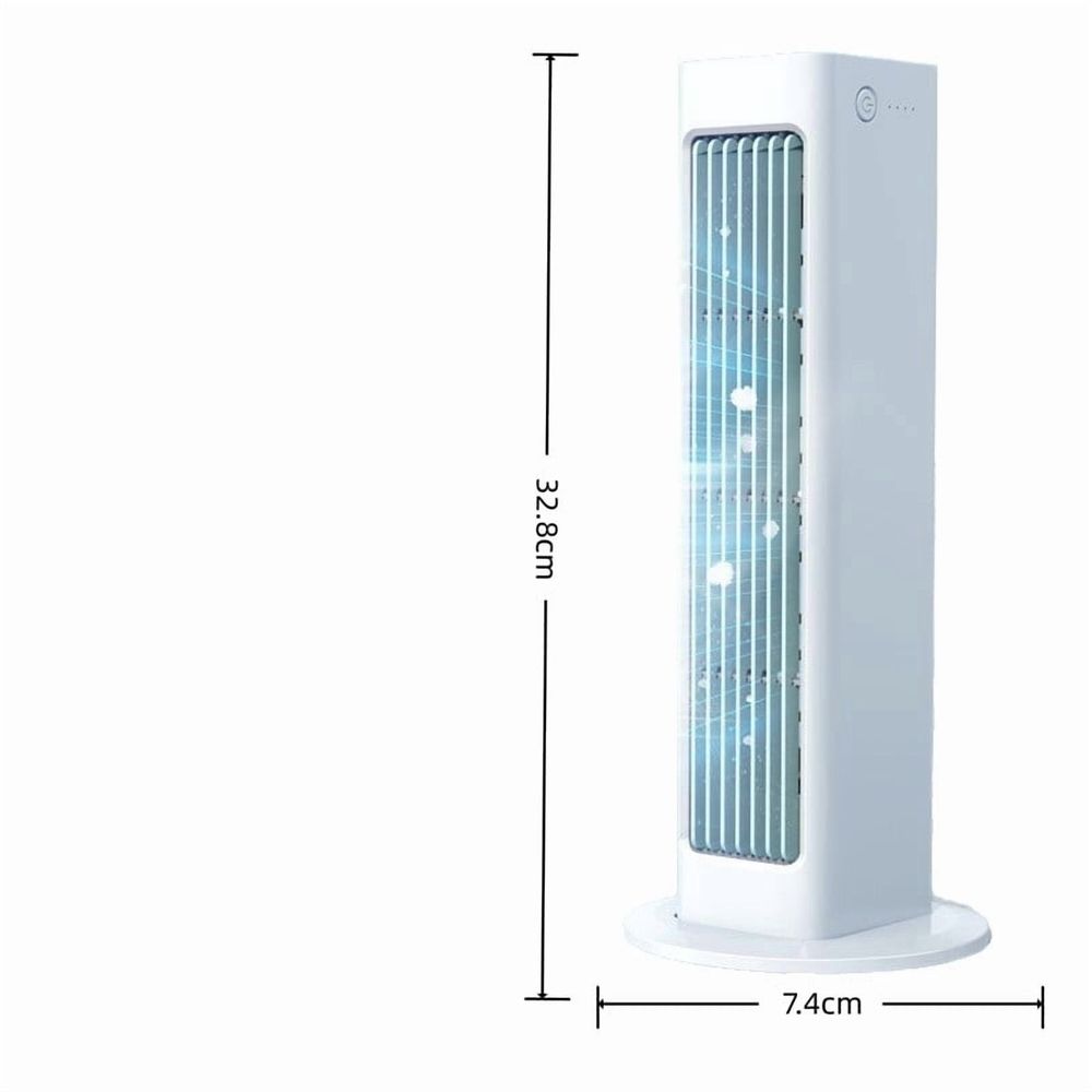 Mini Air Conditioner with USB-C - Rechargeable Bladeless Fan for Bedroom, Office, Dorm, Car, Evaporative Mini Air Conditioner