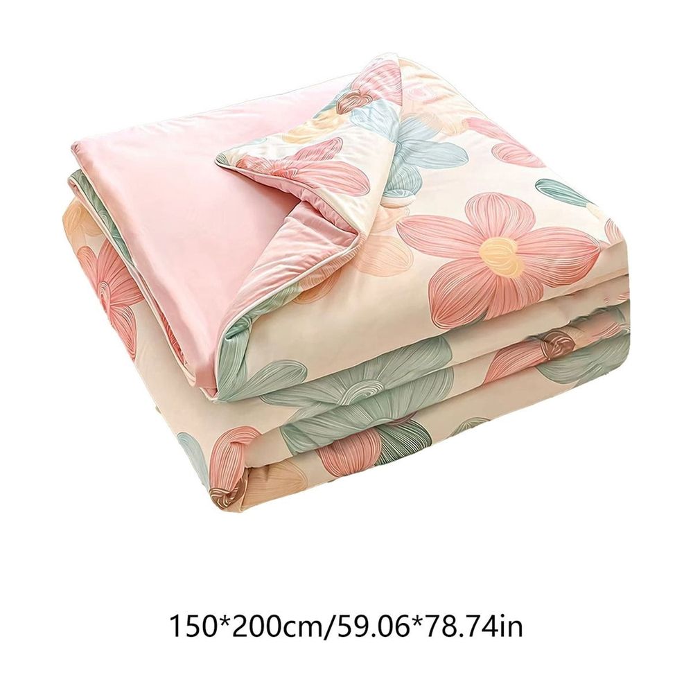 Soft Cooling Quilt Queen Size 60x80 Inch - Machine Washable Air Conditioner Blanket, Lightweight Summer Throw