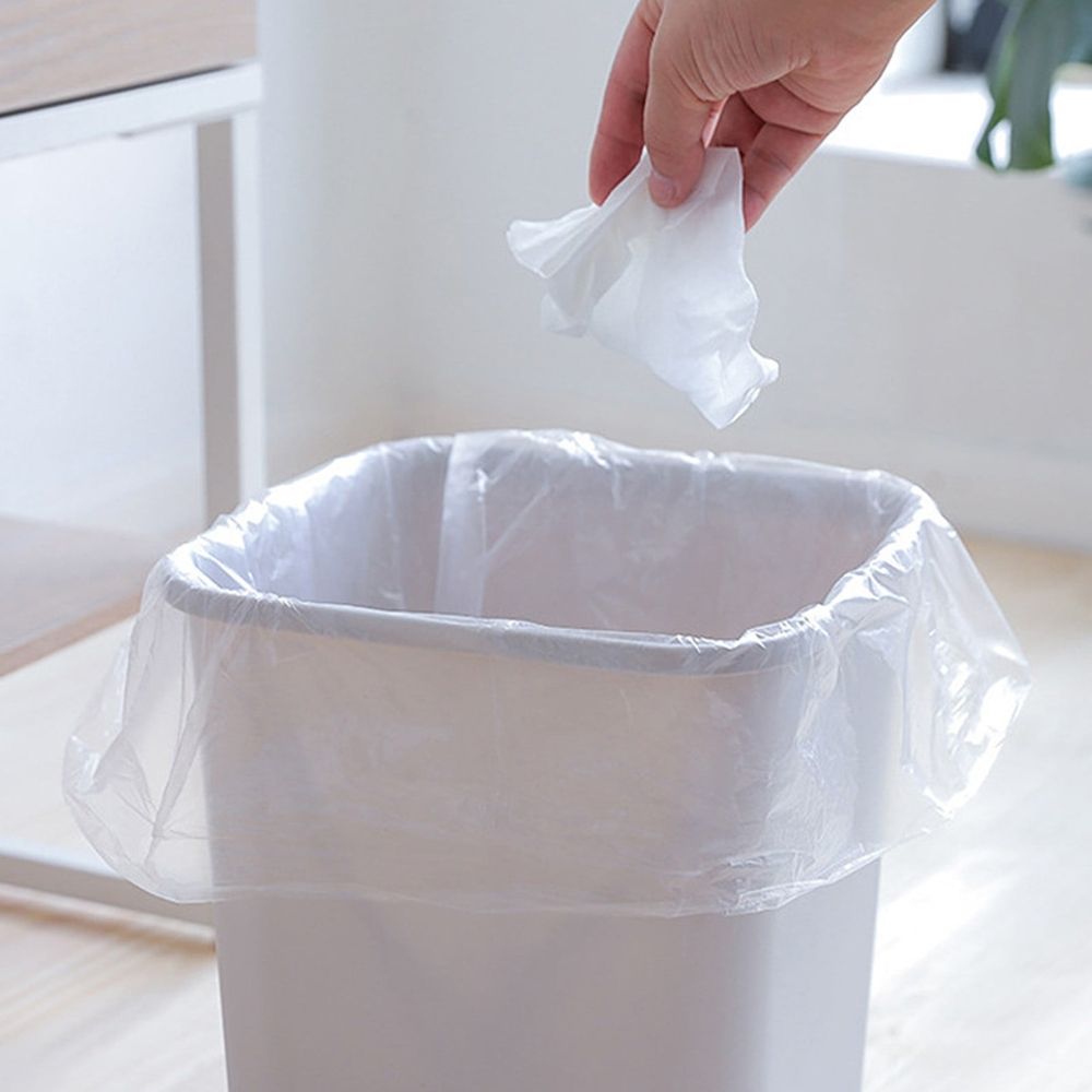 Trash Bags 50Pcs Trash Bags 2 Gallon Handle Garbage Bags Trash Can Liners Bathroom Bedroom Office Car Home Waste Plastic Trash Can Liners Garbage Bags