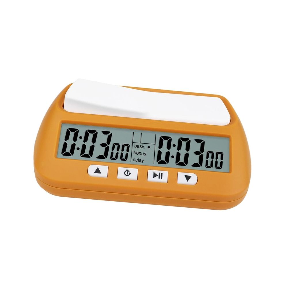 Digital Chess Clock Compact Chess Clock Chess Game Timer for Chess Lover Chinese Yellow