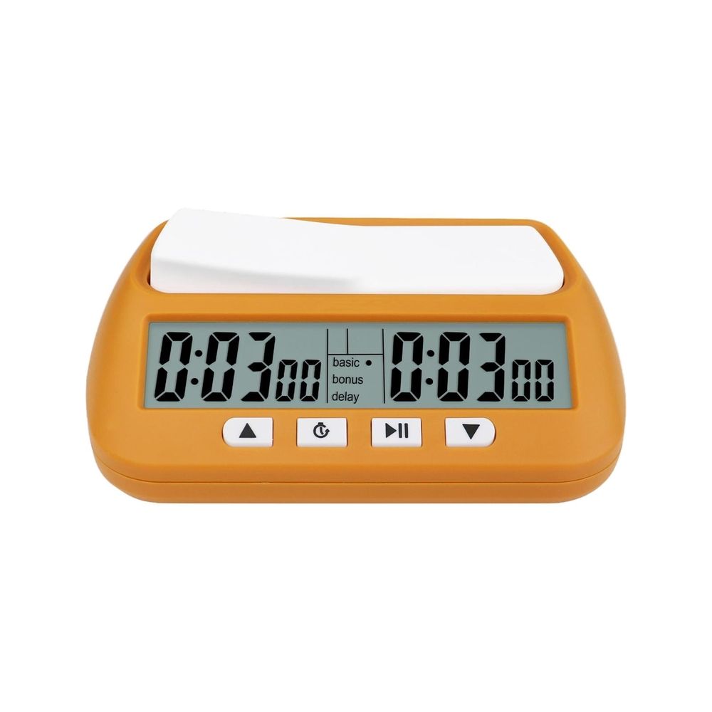 Digital Chess Clock Compact Chess Clock Chess Game Timer for Chess Lover Chinese Yellow