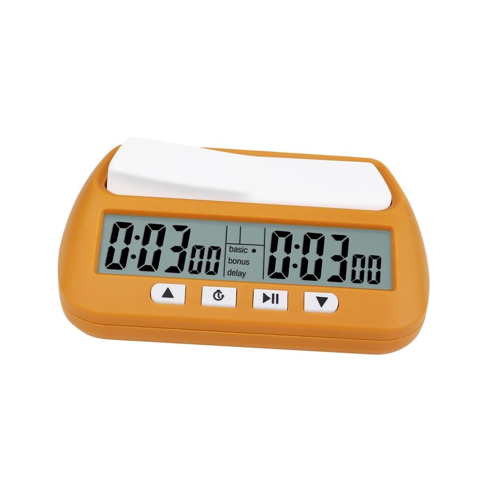 Digital Chess Clock Compact Chess Clock Chess Game Timer for Chess Lover Chinese Yellow