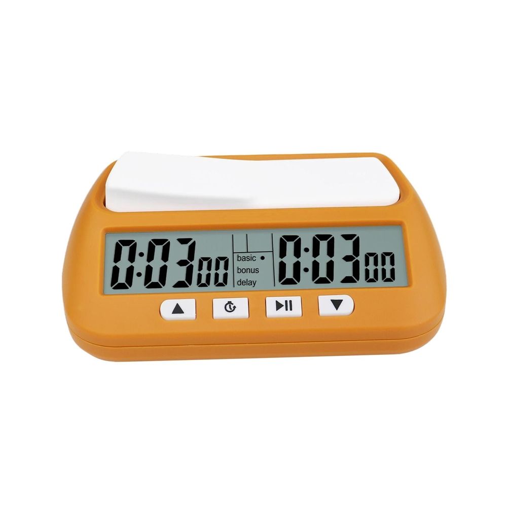 Digital Chess Clock Compact Chess Clock Chess Game Timer for Chess Lover Chinese Yellow