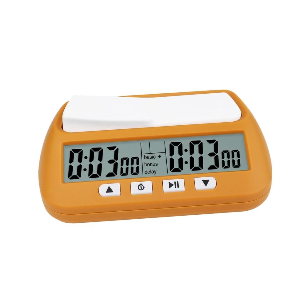 Digital Chess Clock Compact Chess Clock Chess Game Timer for Chess Lover Chinese Yellow
