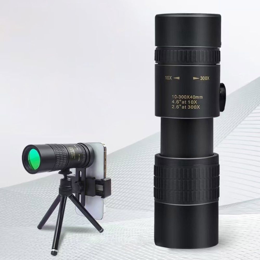 10 300x40 Portable High Magnification Monocular Telescope 2025 Monoculars For Adults High Powered With Smartphone Holder And Tripod Handheld Telescope For Bird Watching Hiking Junior Great Books 2