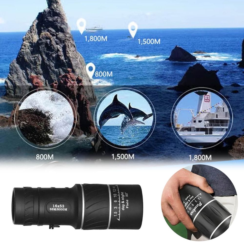 See The Unseen 16x52 Monocular Bifocal Optical Telescope For Long Range Binoculars 7x50 Binocular Neck Straps Binoculars for Deer Backyard Baseball 21  Binoculars Telescope Binoculars Compact